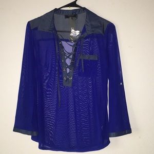 Electric blue blouse